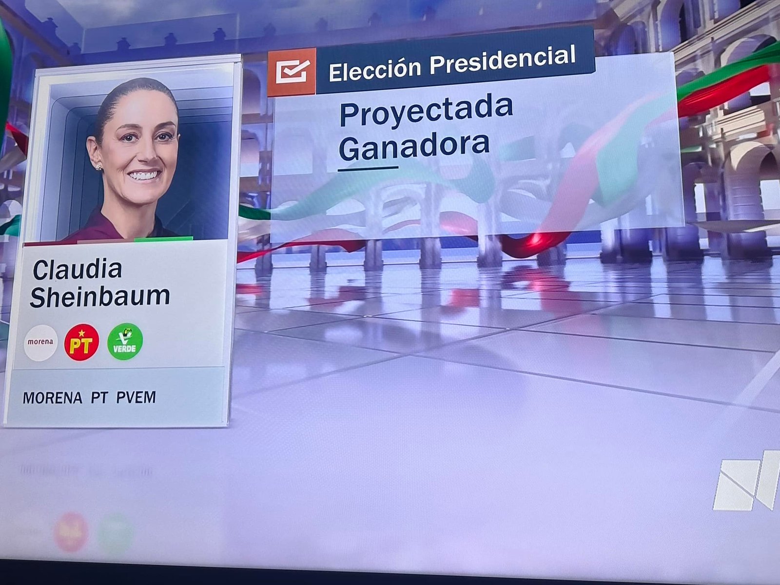 Televisa da como virtual ganadora a Claudia Sheinbaum