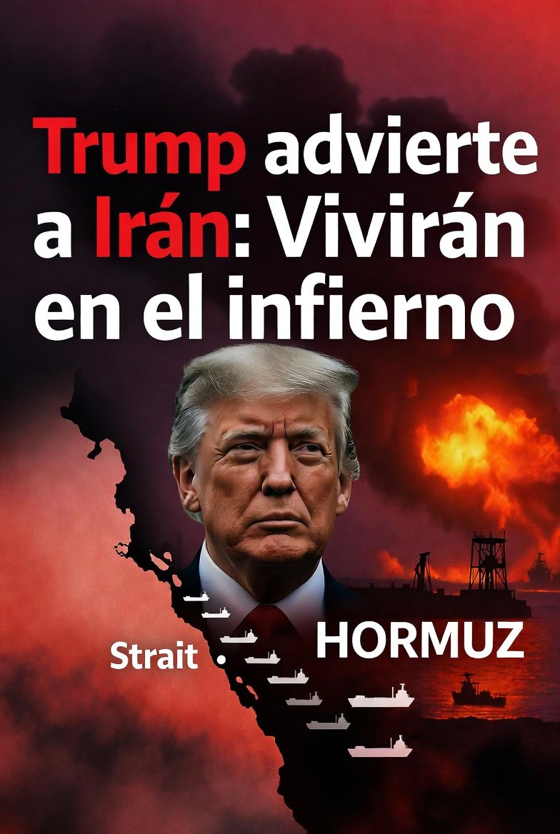 Trump advierte a Irán que VIVIRÁ EN EL INFIERNO si no reabre el Estrecho de Ormuz